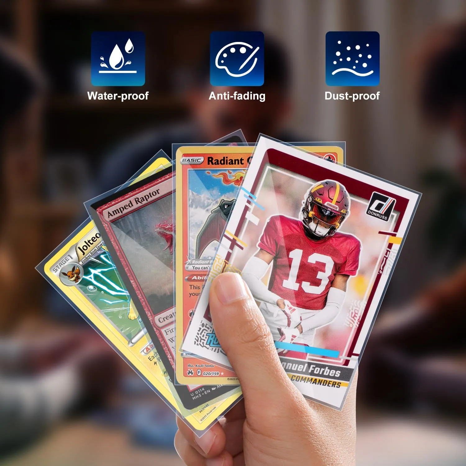 1000ct Card Sleeves for Trading Cards, Clear Penny Sleeves, Baseball Card Sleeve, Soft Sports Card Sleeve, Plastic Card Protector Fit for MTG Game Card Standard Cards