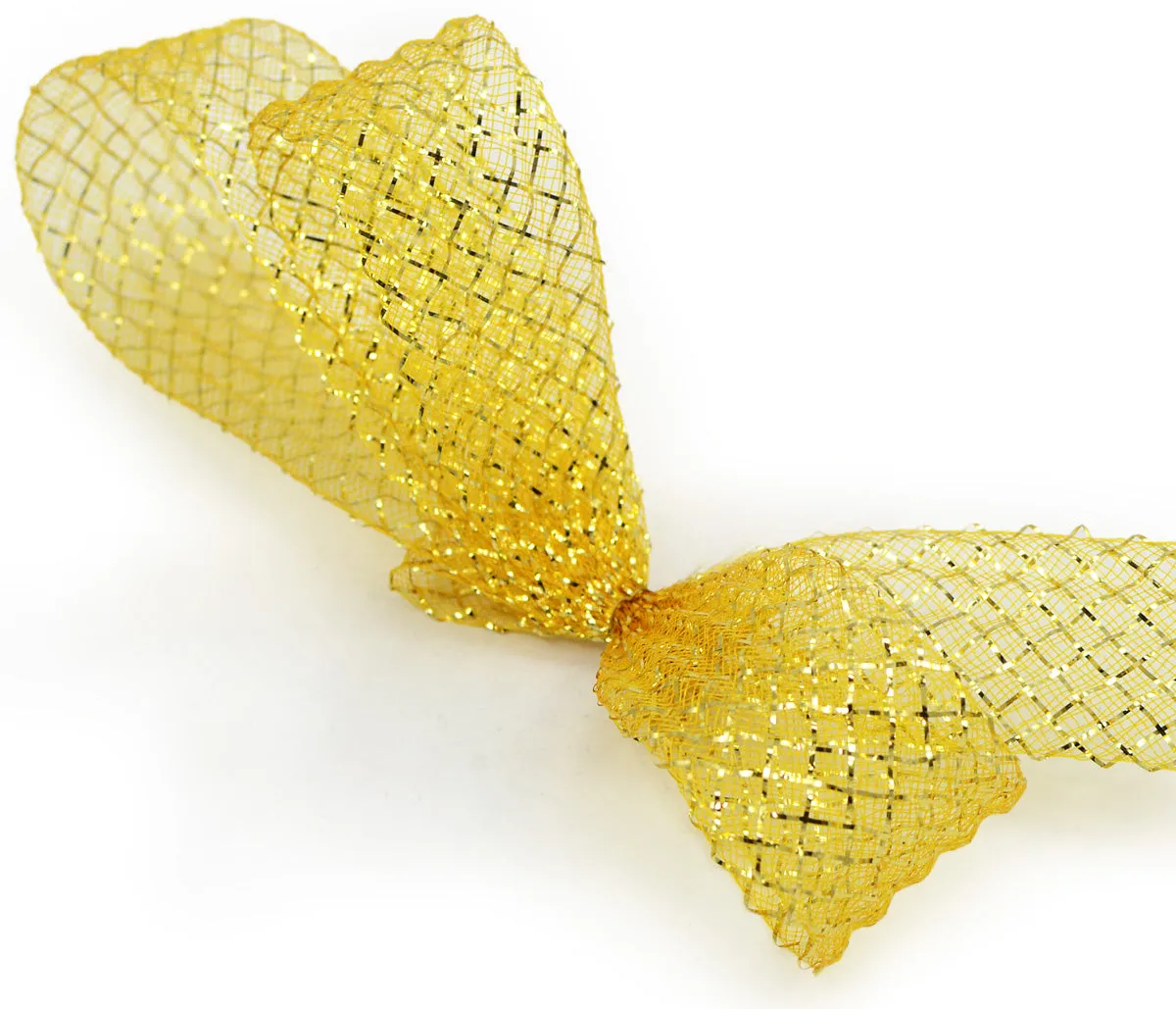 1.5" Deco Flex Mesh Ribbon: Metallic Gold (30 Yards)