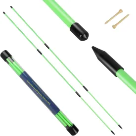 2 Pack Golf Alignment Sticks and 48 Foldable Training Rods, Lightweight Fiberglass Training Aid for Stance Alignment, Swing & Posture Correction, Portable with Storage Tube