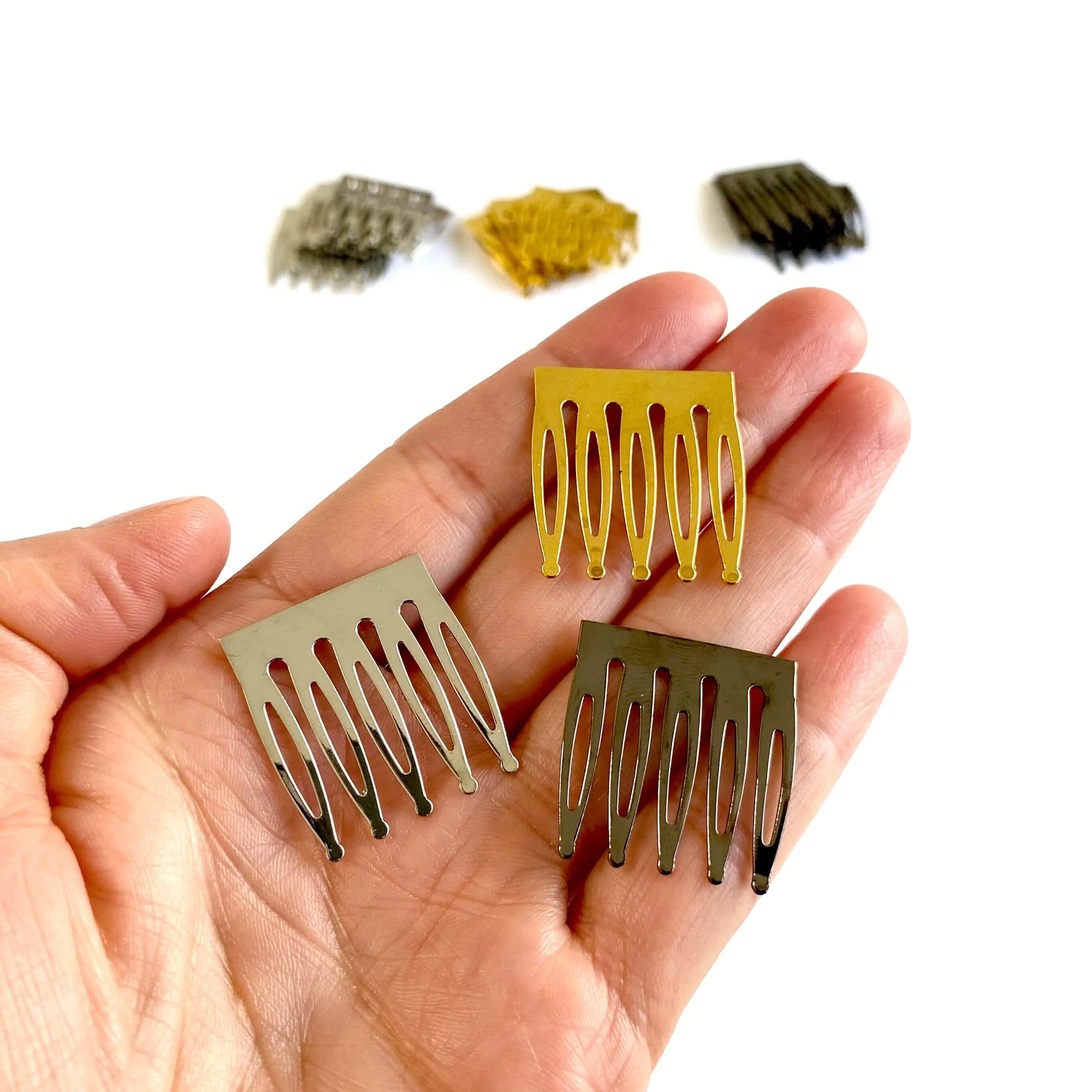 2pcs Mini Hair comb 23mm tiny Hair slides