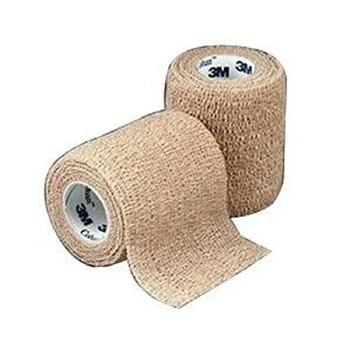 3M Coban 1584 Cohesive Bandage 4 Inch X 5 Yard Tan NonSterile 1 Each