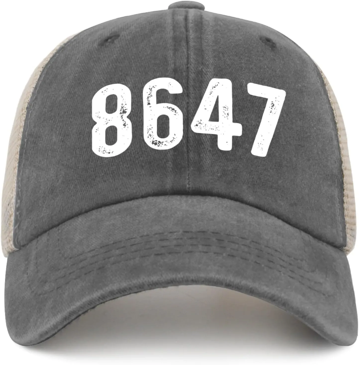 8647 Hat Trucker Hat Men Vintage Mesh Baseball Cap for Summer
