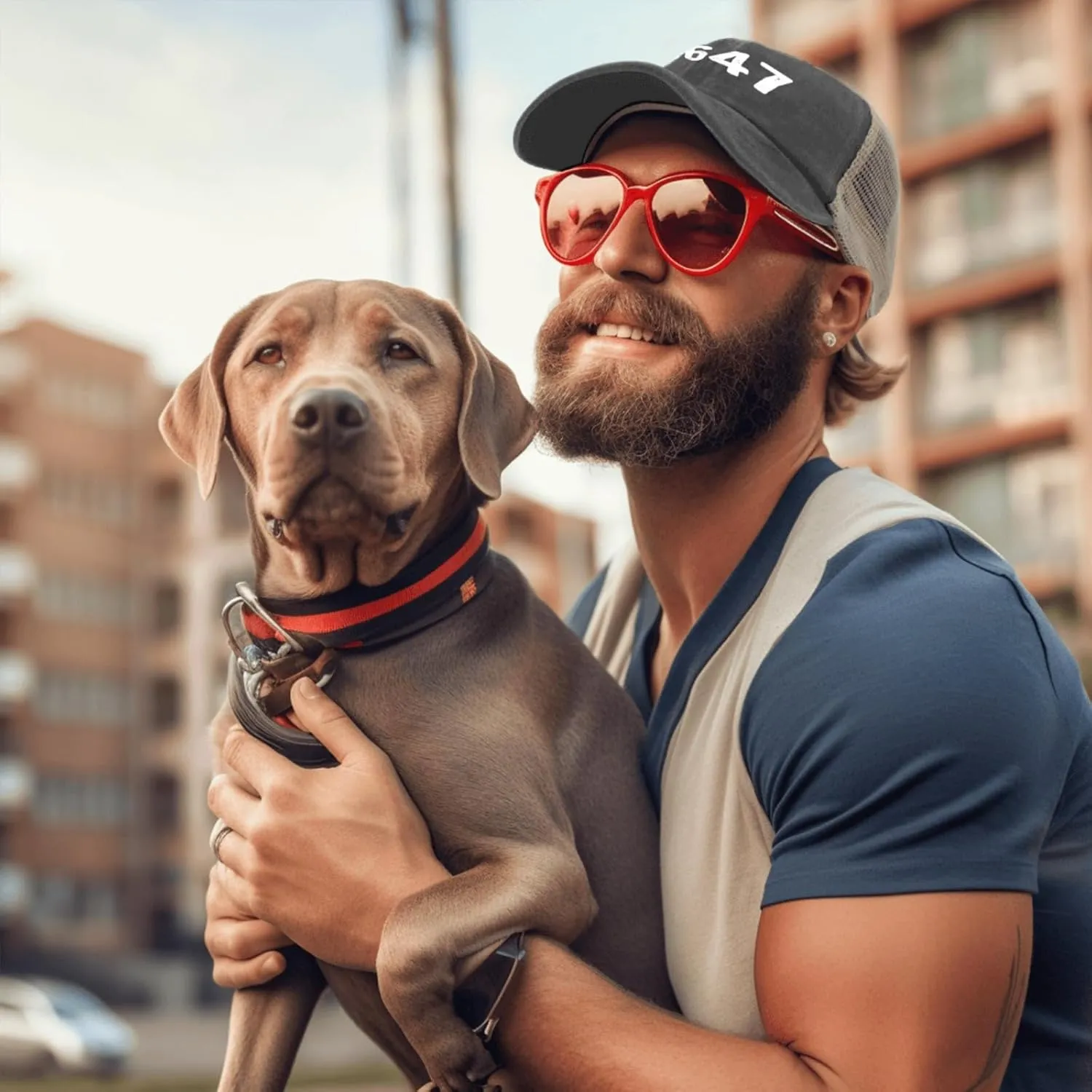 8647 Hat Trucker Hat Men Vintage Mesh Baseball Cap for Summer