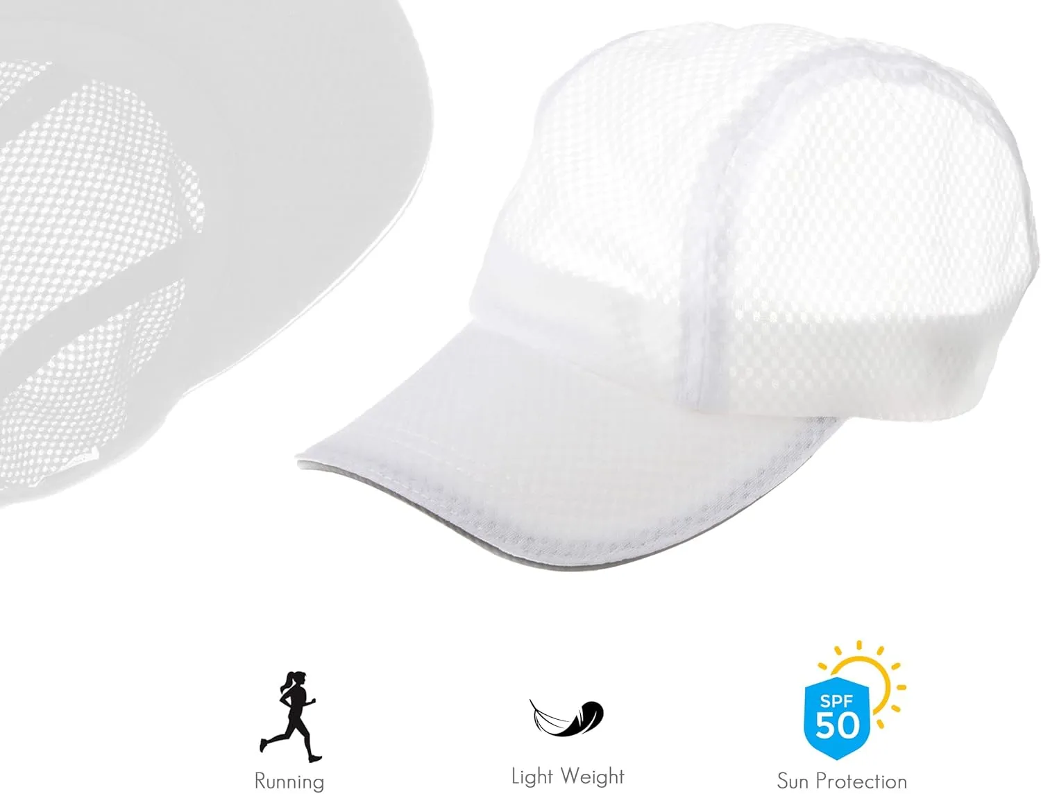 Backless Hat  Quick Dry Baseball Sport Hat for Women