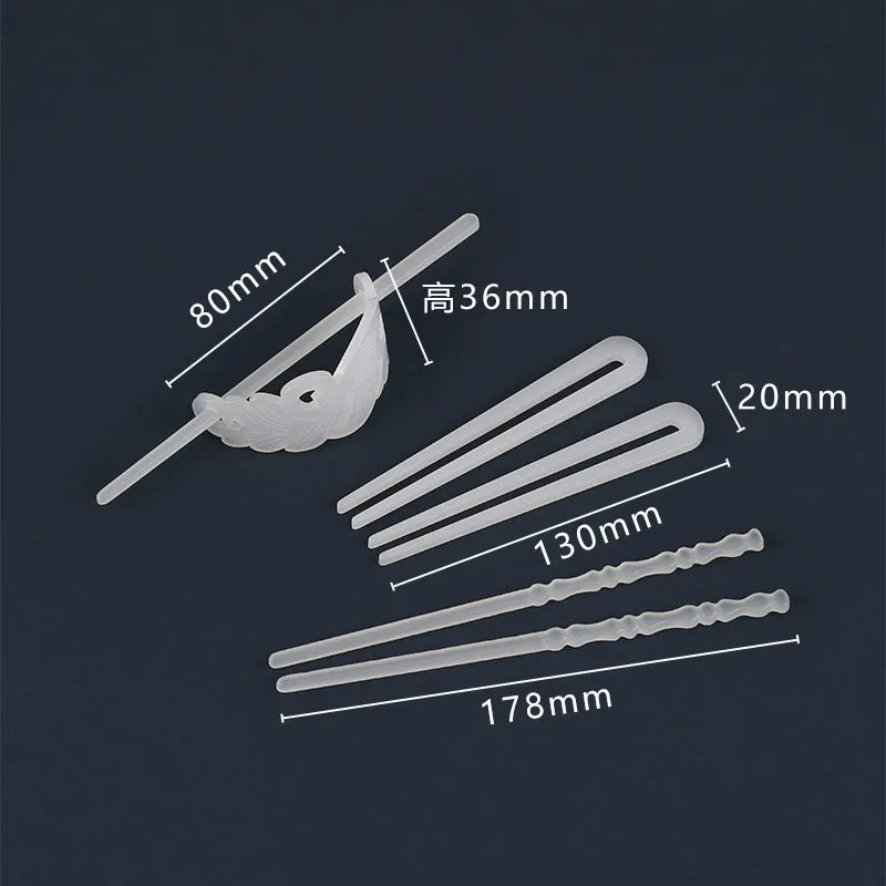 Bai Yu 白玉 White Jade Imitation Han Dynasty Unisex Crown & Hairstick Set