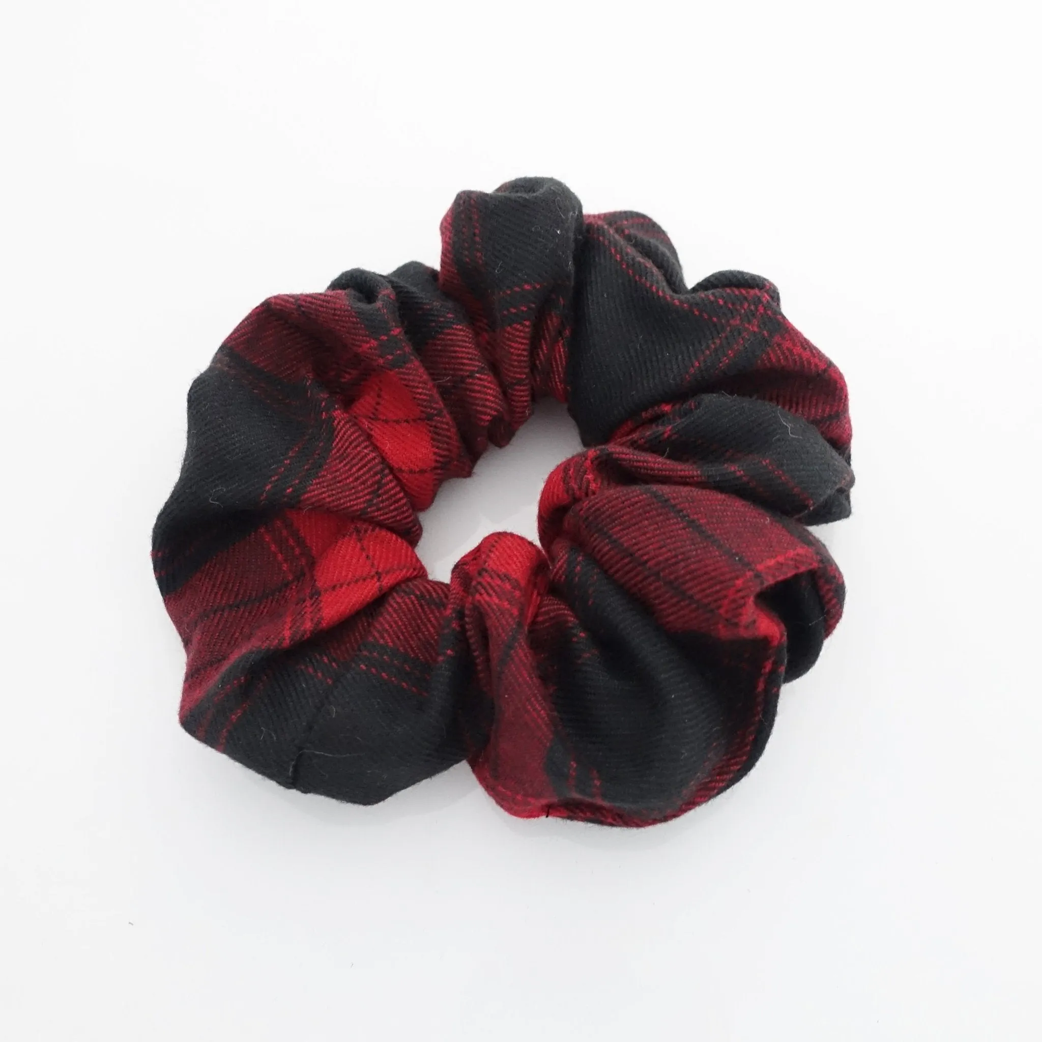 basic plaid check Fall Winter scrunchies casual women hair tie scrunchy