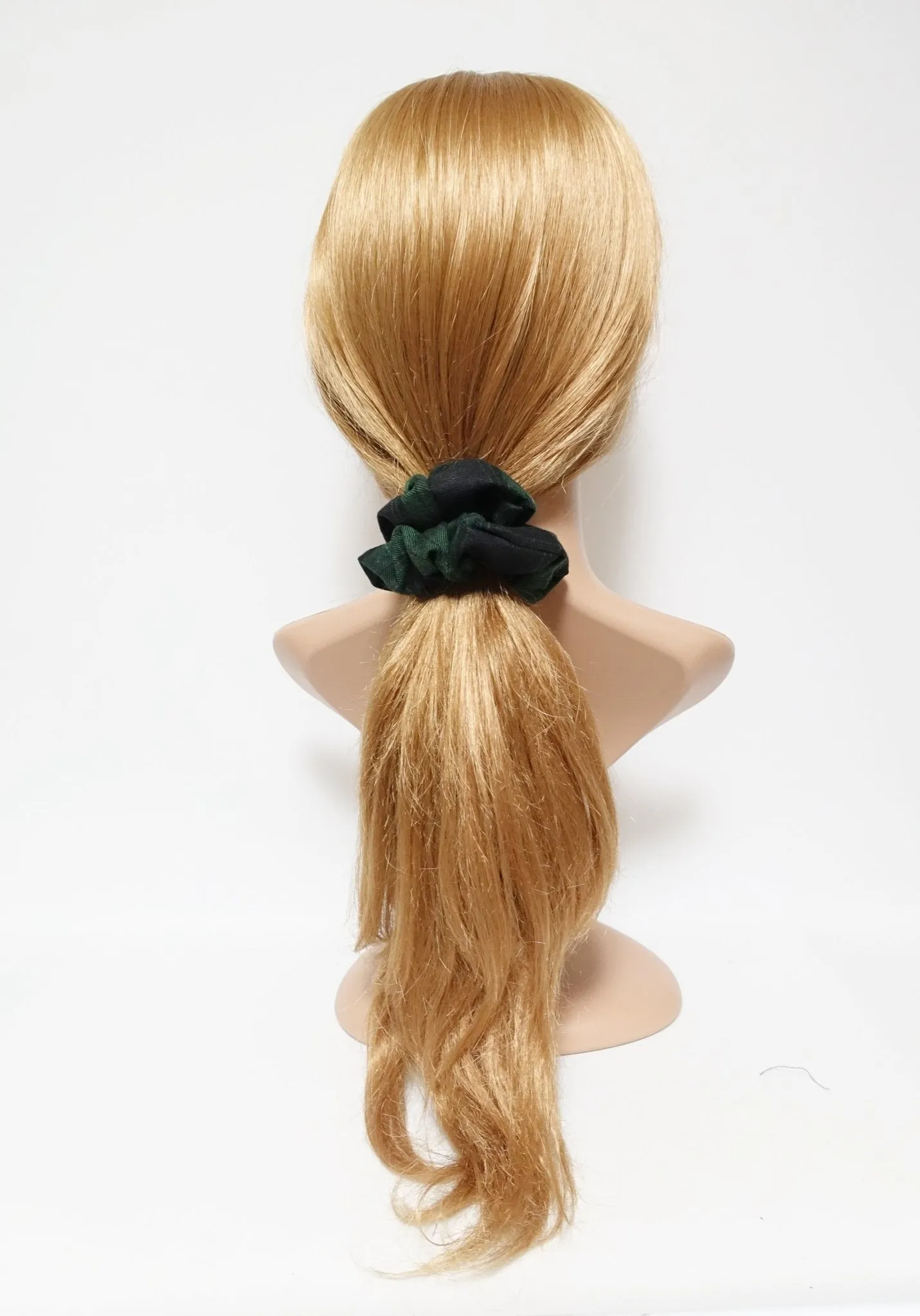 basic plaid check Fall Winter scrunchies casual women hair tie scrunchy