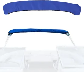 Bimini Top Storage Boot600D Sun Protection Windproof Bimini top Boot Cover,Suitable for 3-4 Bows Bimini Tops,Tear Resistant Durable Canvas Waterproof Storage Boot Cover (Blue, 91"-96" W)