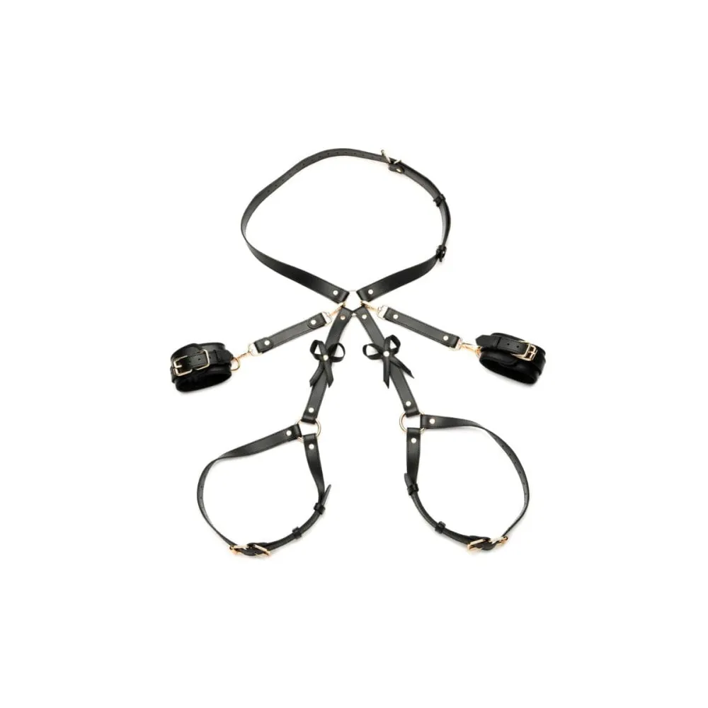 Black Bondage Harness w/ Bows XL/2XL