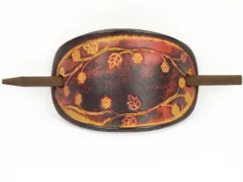 Blooming Vine Leather Hair Barrette