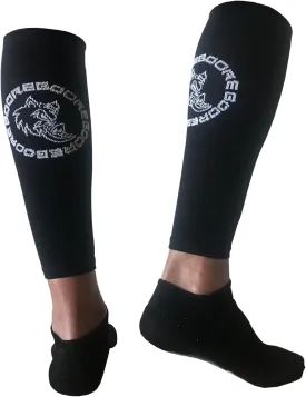 BOORE Calf Sleeves OCR Deadlift Sleeves Compression Sleeves for Fitness Training Weight Lifting Cross Fitness - Footless Sock 15-20mmhg Shin Drag Protection(Black, L/XL), Black, L/XL