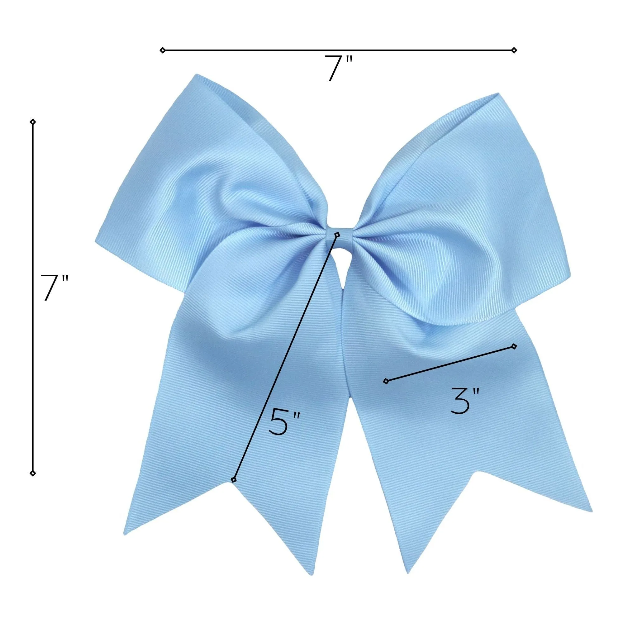 Carolina Blue Cheer Bows - 10 Pack