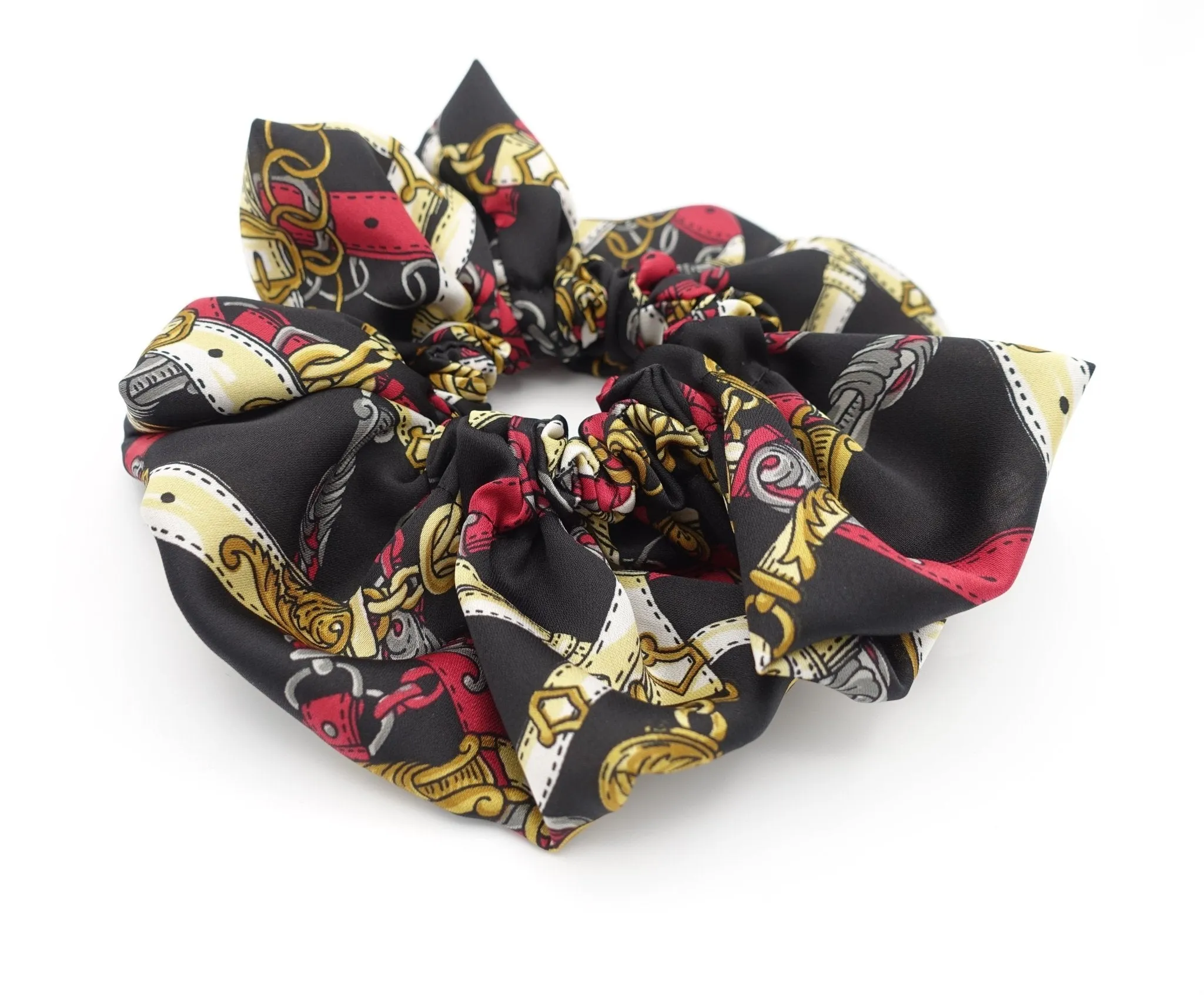 chain print oversized scrunchies large scrunchie stylish women hair ties