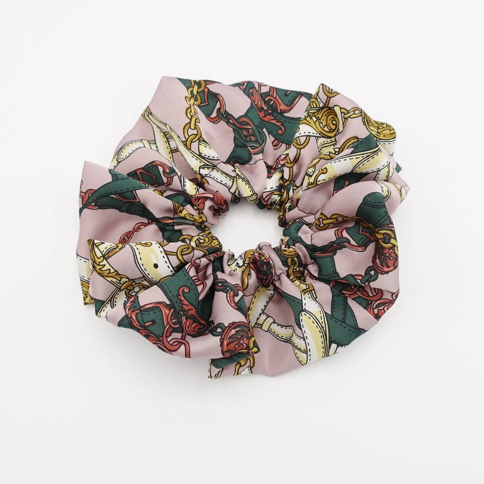 chain print oversized scrunchies large scrunchie stylish women hair ties