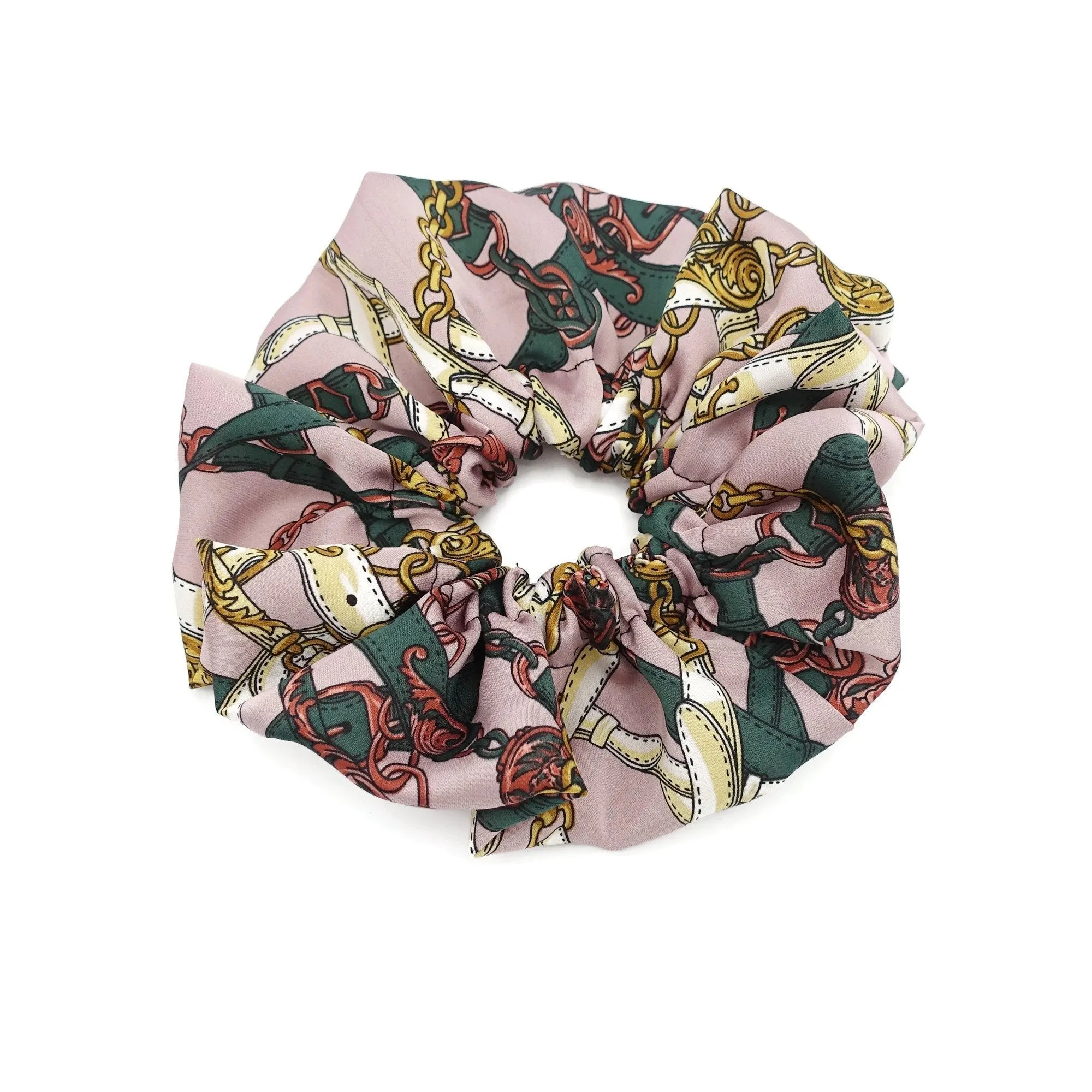 chain print oversized scrunchies large scrunchie stylish women hair ties