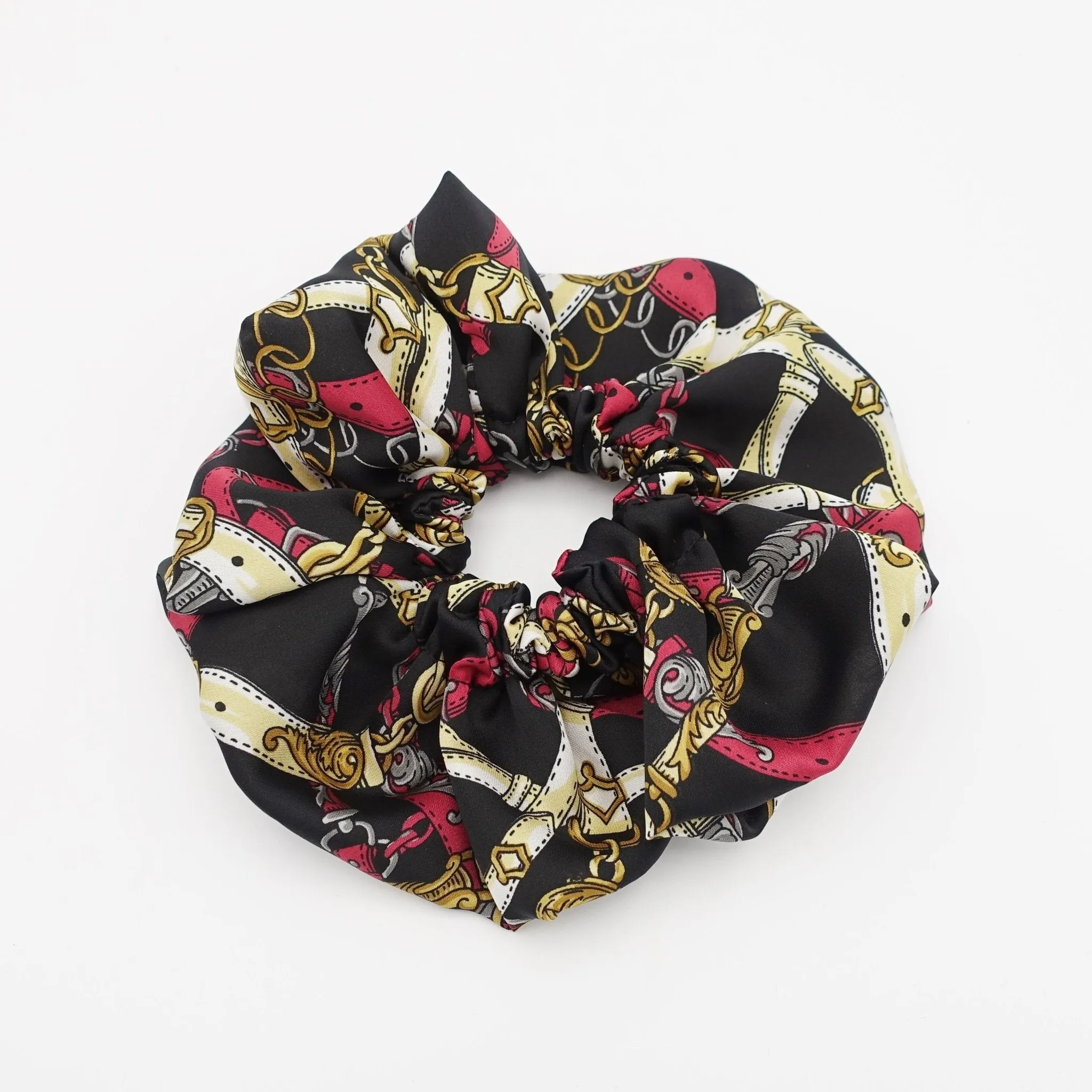 chain print oversized scrunchies large scrunchie stylish women hair ties