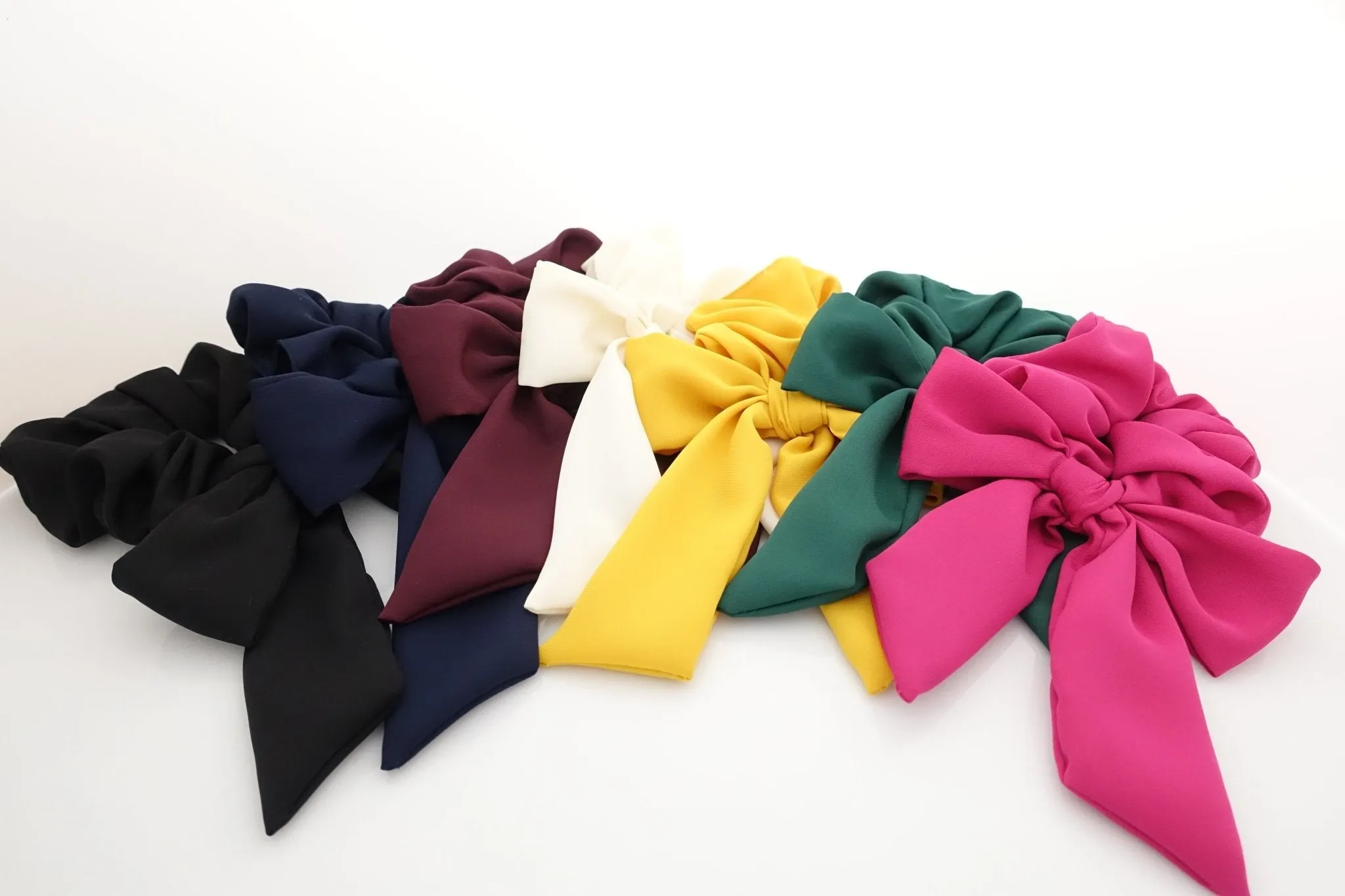 chiffon bow knot scrunchies lovely hair tie elastic scrunchy for woman