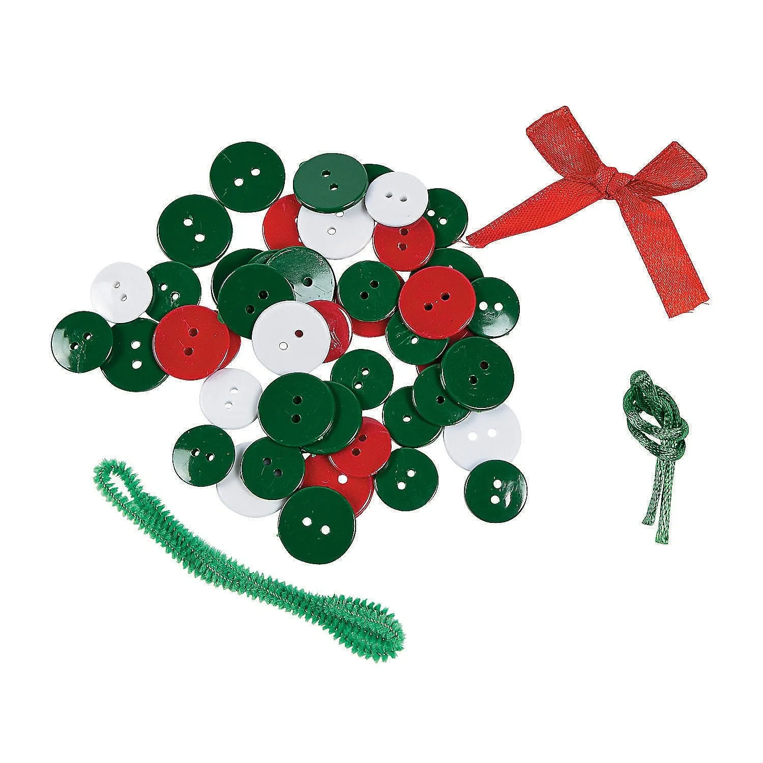 Christmas Cool2Create Green & Red Button Wreath Ornament Craft Kit |  1 Kit