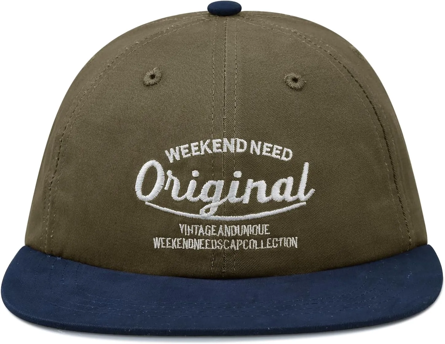 CLAPE Vintage Snapback Trucker Hat for Men Women Baseball Caps Unstructured Cotton Flat Brim Cap Street Hip Hop Camp Hat