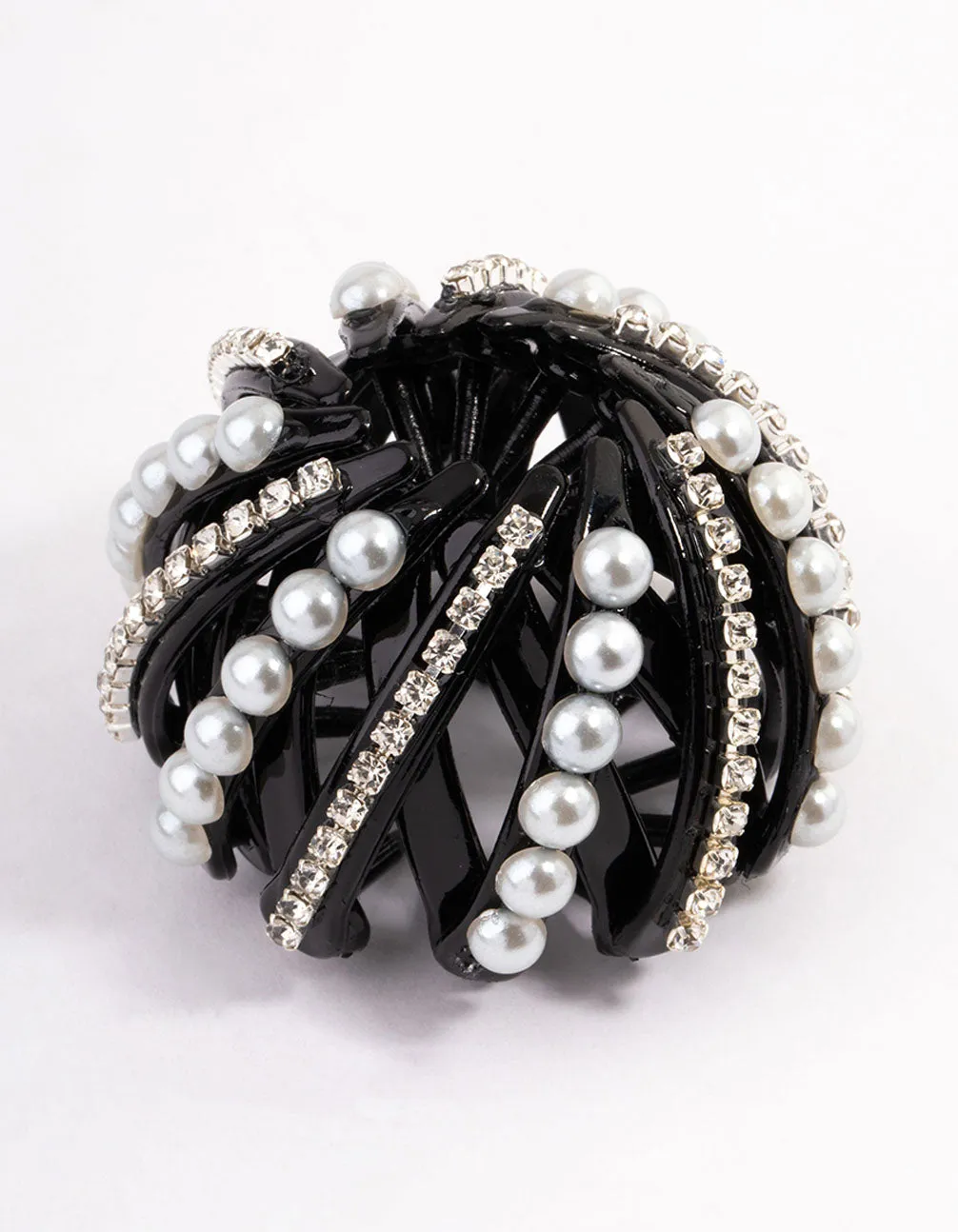 Coated Black Diamante & Pearl Pony Cover