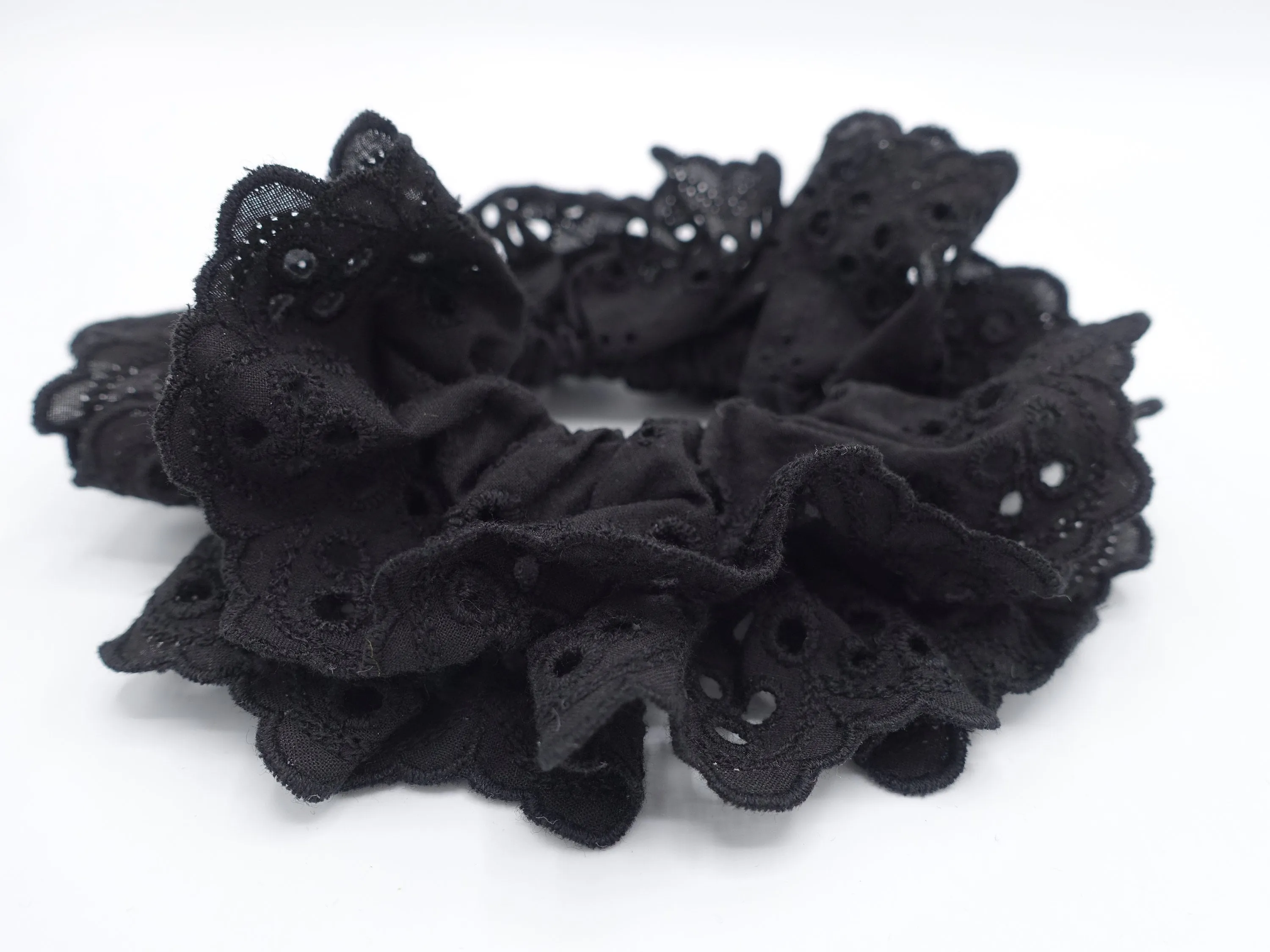 cotton eyelet basic scrunchies