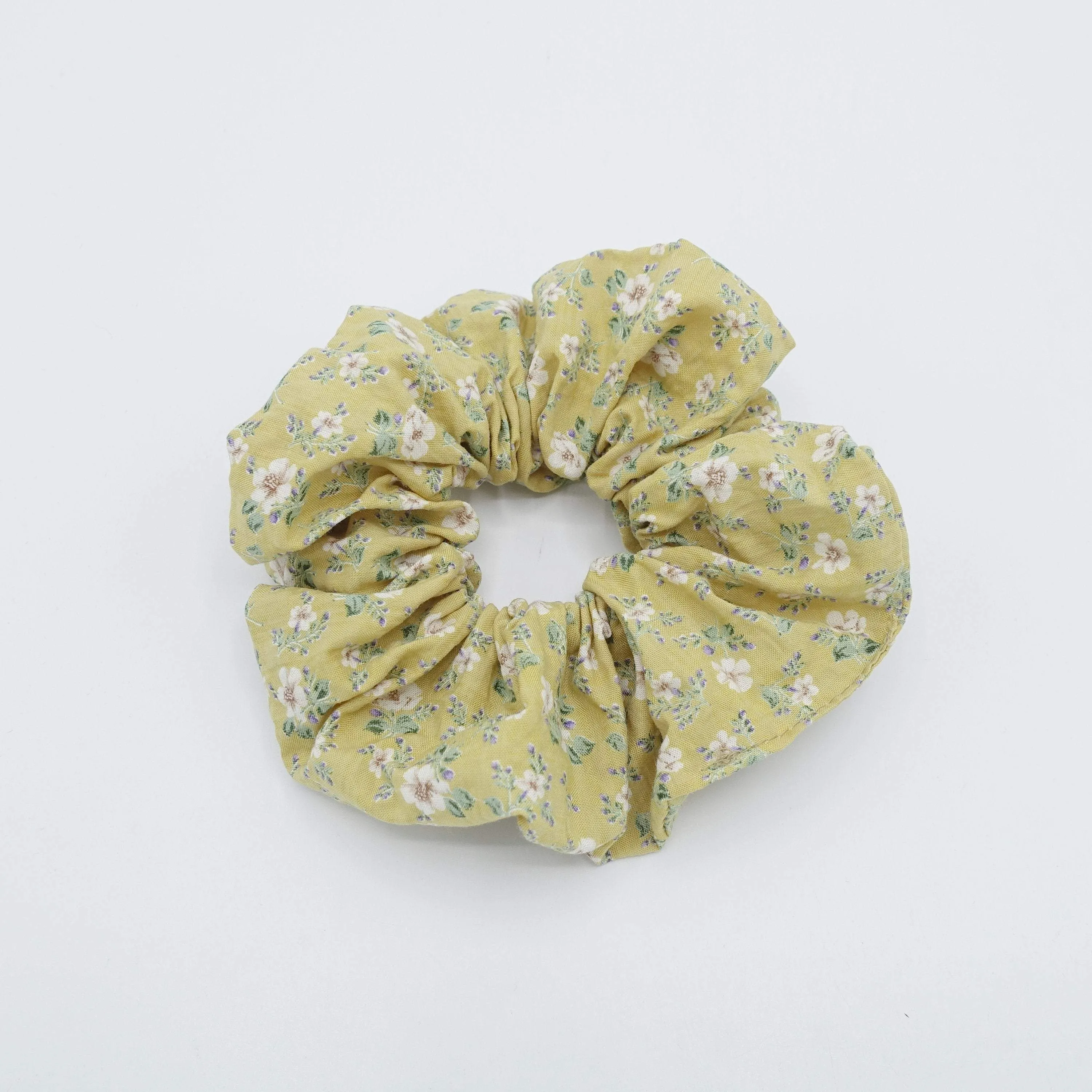 cotton floral scrunchies pale color hair elastic scrunchie for women