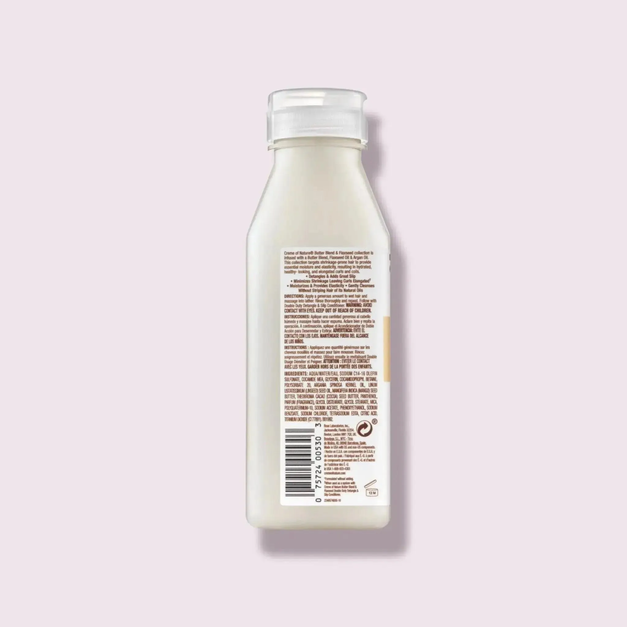 Creme of Nature Butter Blend & Flaxseed Double Duty Shampoo 12oz