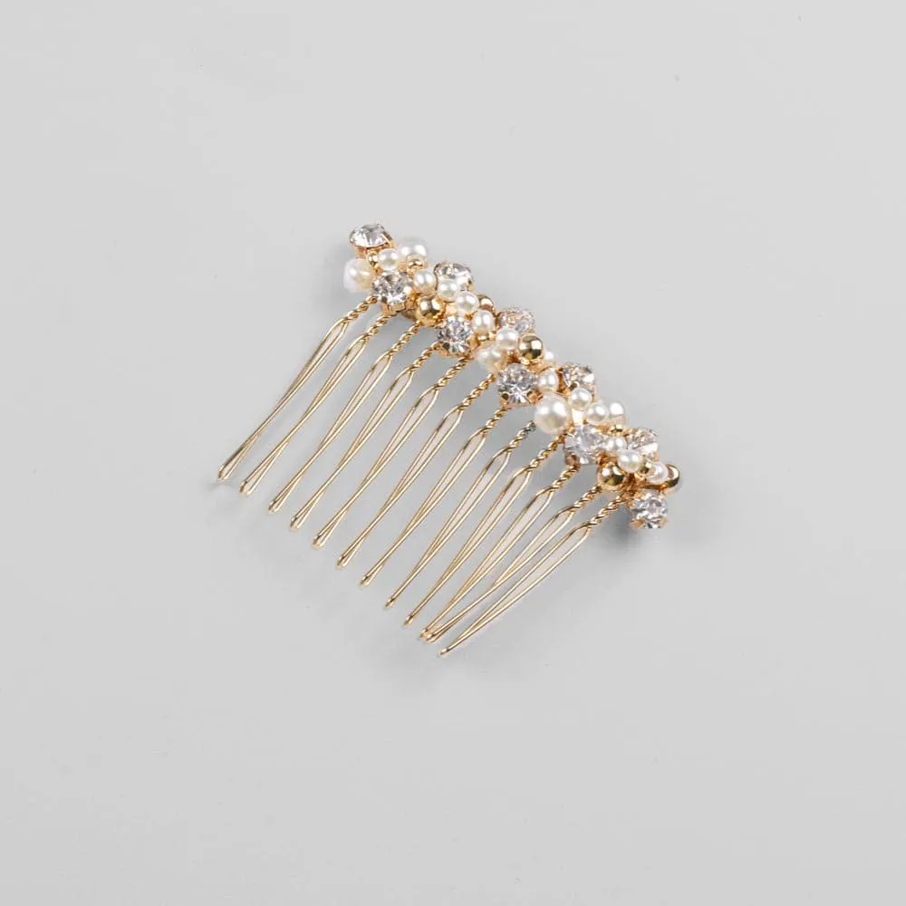 Crystal Pearl Hair Comb