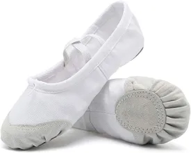 DoGeek Ballet Shoes for Girls Practise Ballet Slipper Dance Shoe Canvas Split Sole Ballet Shoes for Women Kids Toddlers
