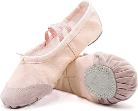 DoGeek Ballet Shoes for Girls Practise Ballet Slipper Dance Shoe Canvas Split Sole Ballet Shoes for Women Kids Toddlers