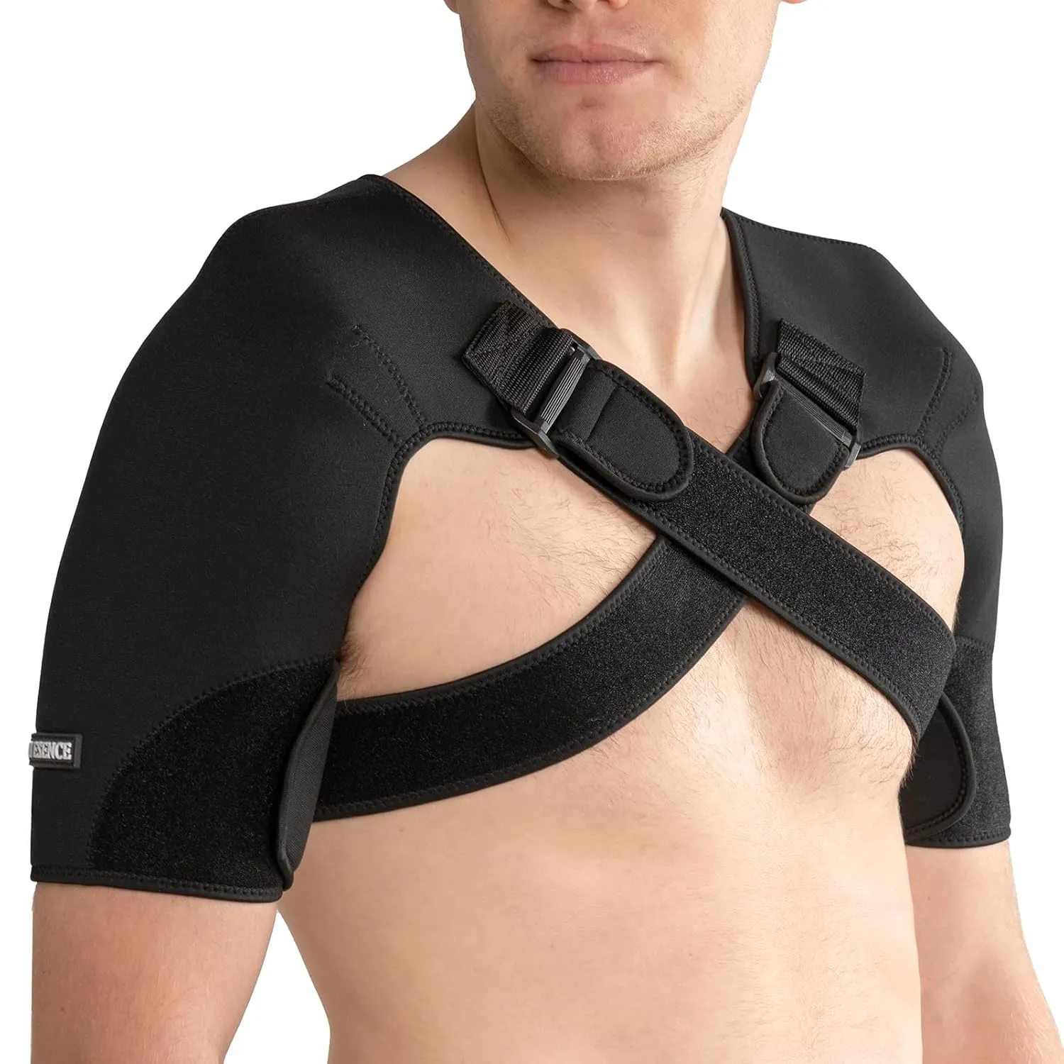 Double Shoulder Brace for Women & Men,Double Sleeve for Sleeping,Adjustable Support for Rotator Cuff,Frozen Shoulder,AC Joint,Labrum Tear,Pain Relief Dual Wrap (X-Large)