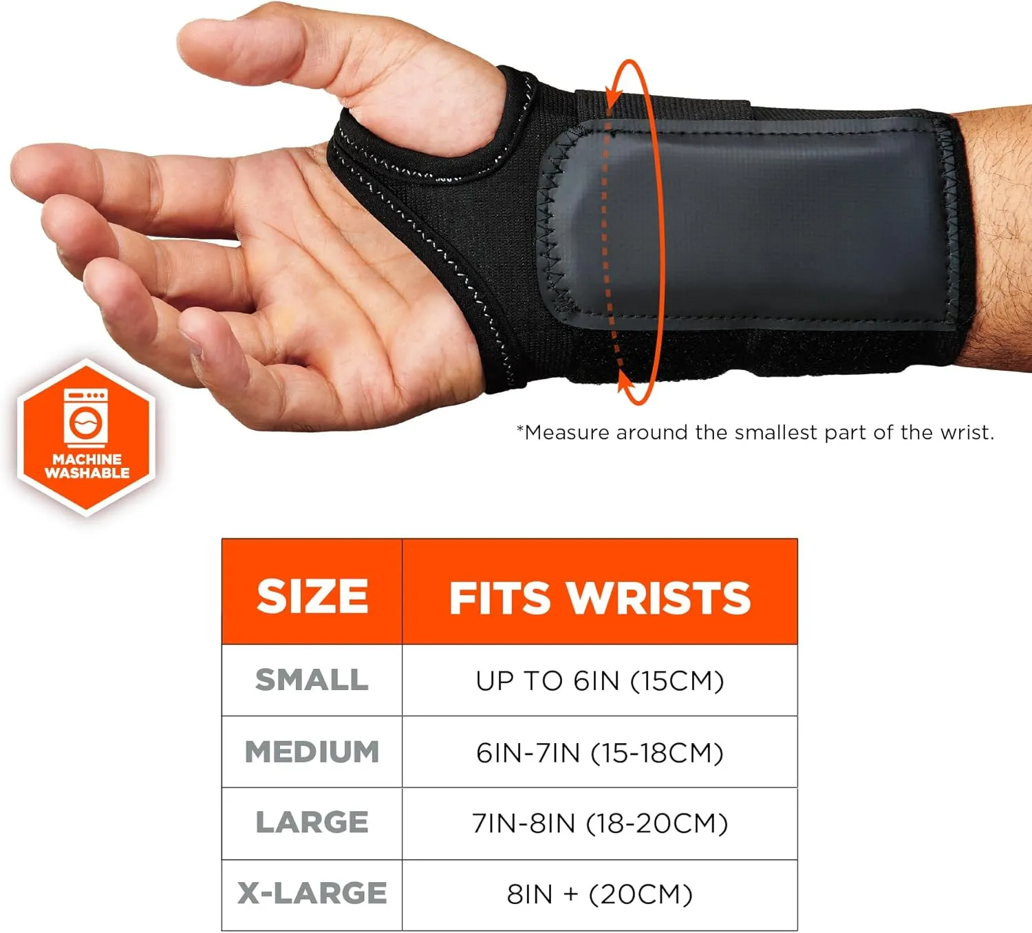 Ergodyne ProFlex 4010 Double-Strap Left Wrist Support, Black, Medium