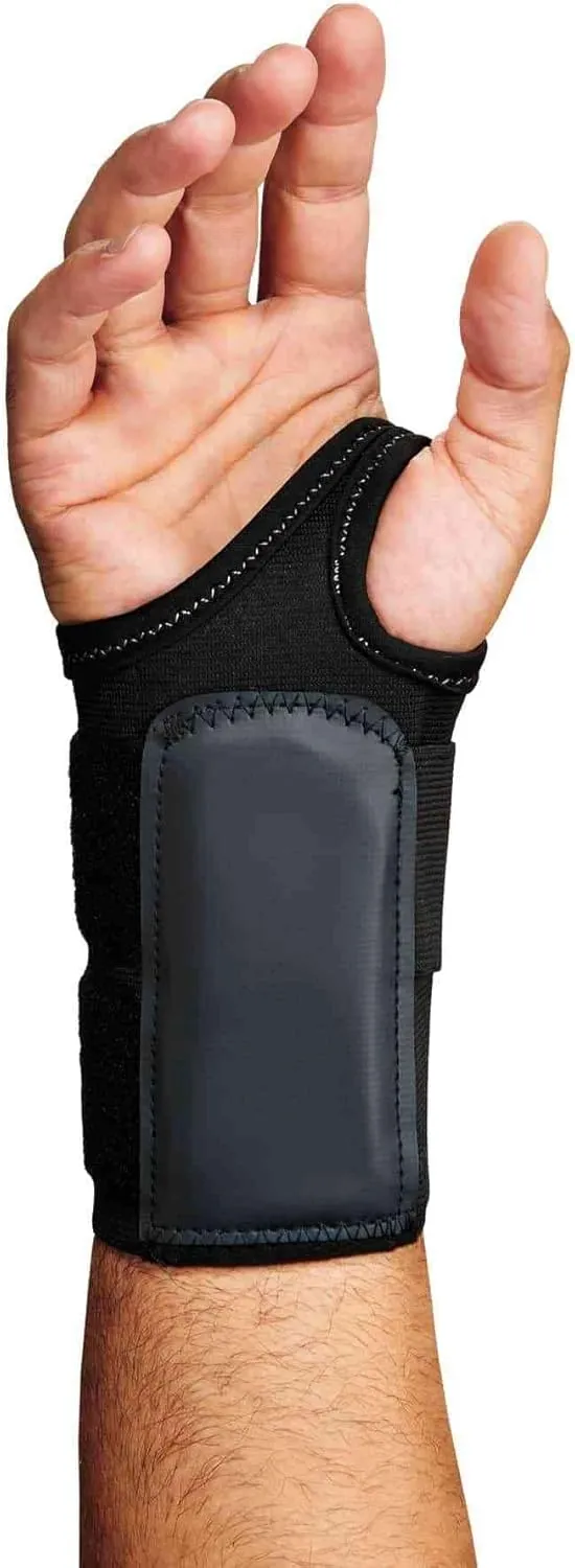 Ergodyne ProFlex 4010 Double-Strap Left Wrist Support, Black, Medium