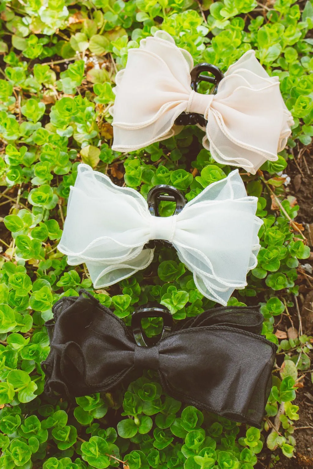 Fancy Bow Claw Clip