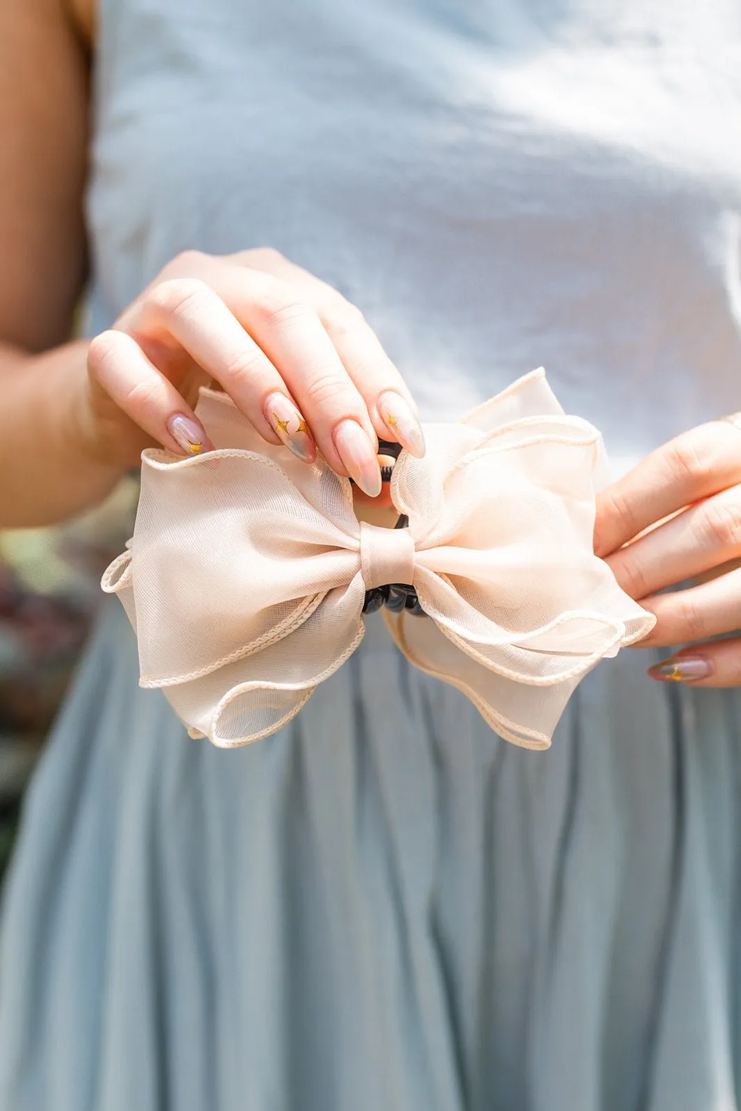 Fancy Bow Claw Clip