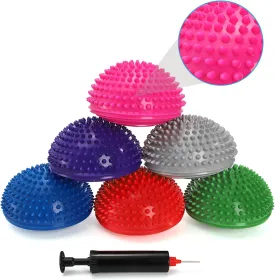 Fasmov Balance Pods Balancing Hedgehog Stability Balance Trainer Dots with Pump, Set of 6