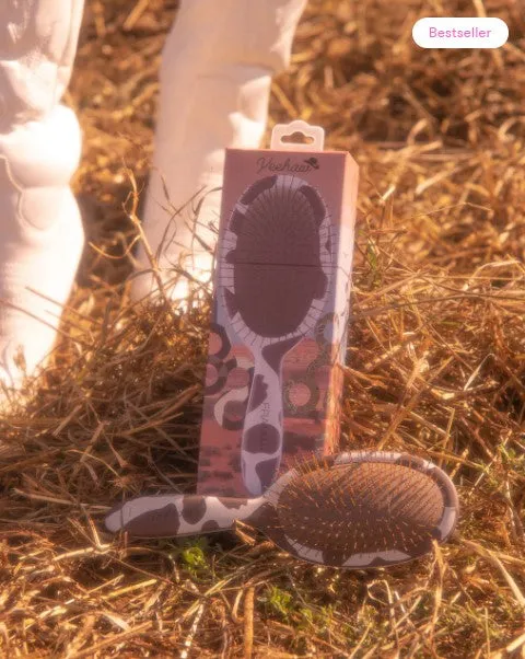 Framar Yeehaw Detangle Brush Cow Print