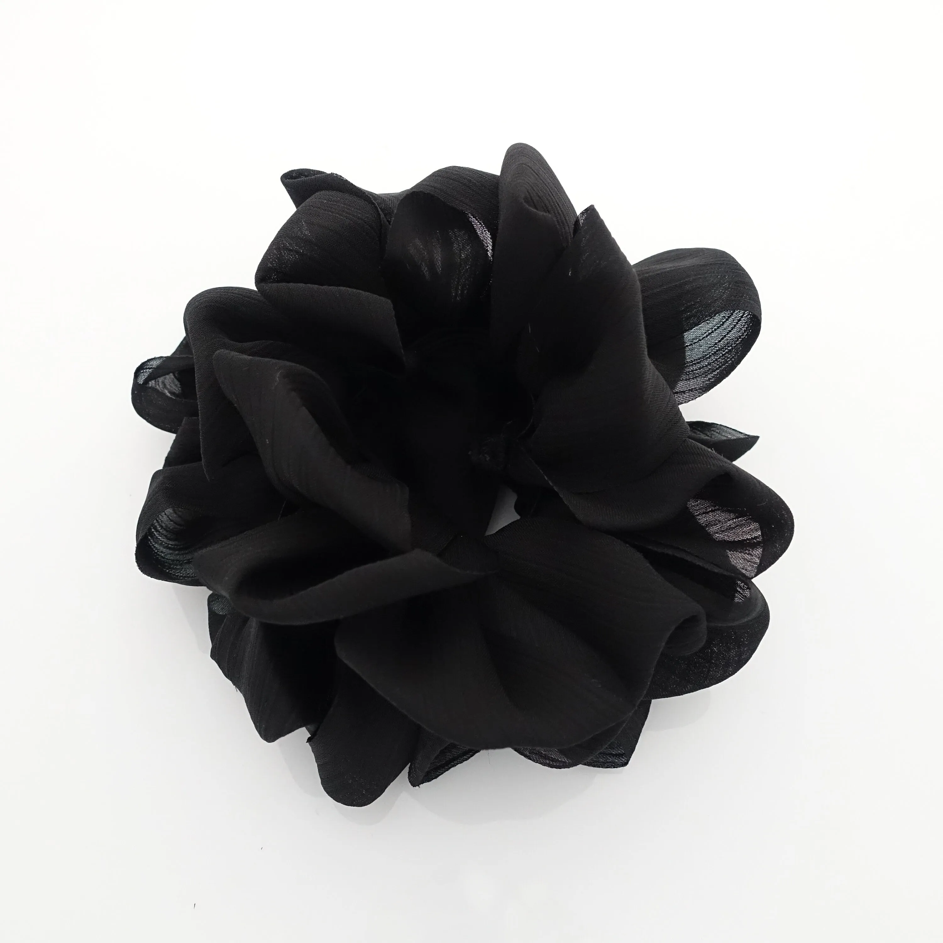 glossy chiffon loop wave flower hair scrunchies women hair elastic accessory