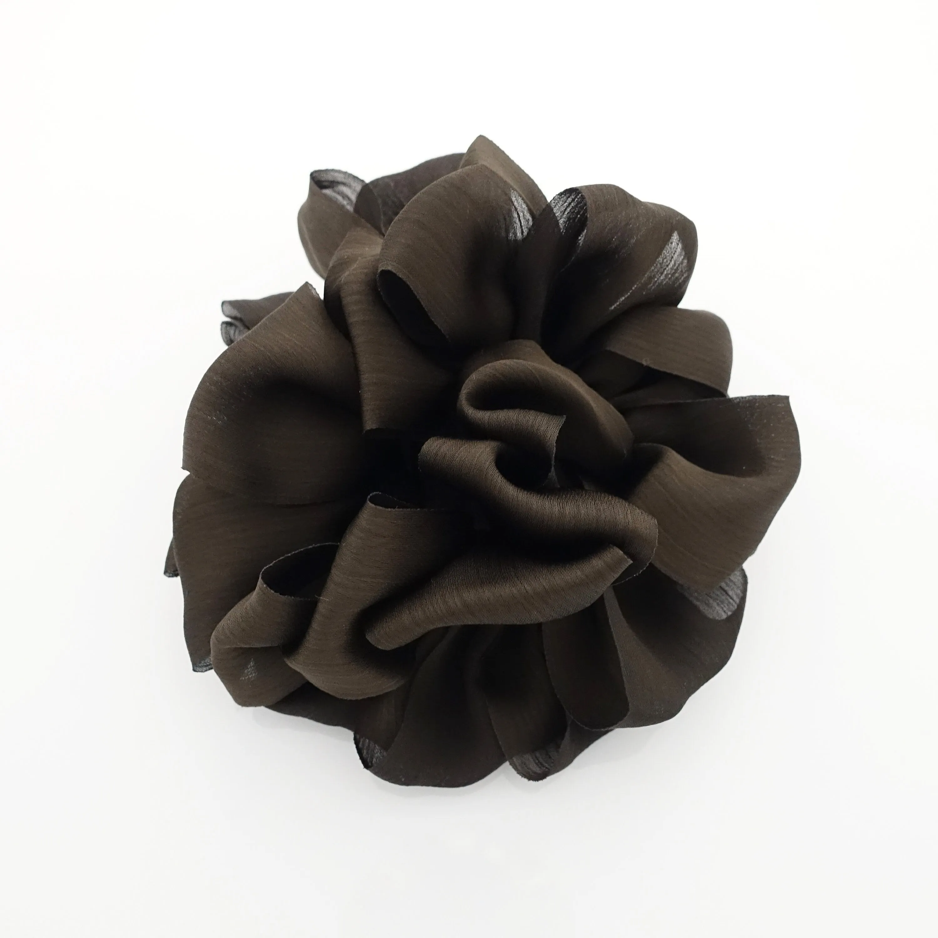 glossy chiffon loop wave flower hair scrunchies women hair elastic accessory