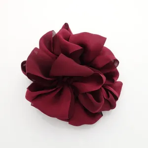 glossy chiffon loop wave flower hair scrunchies women hair elastic accessory
