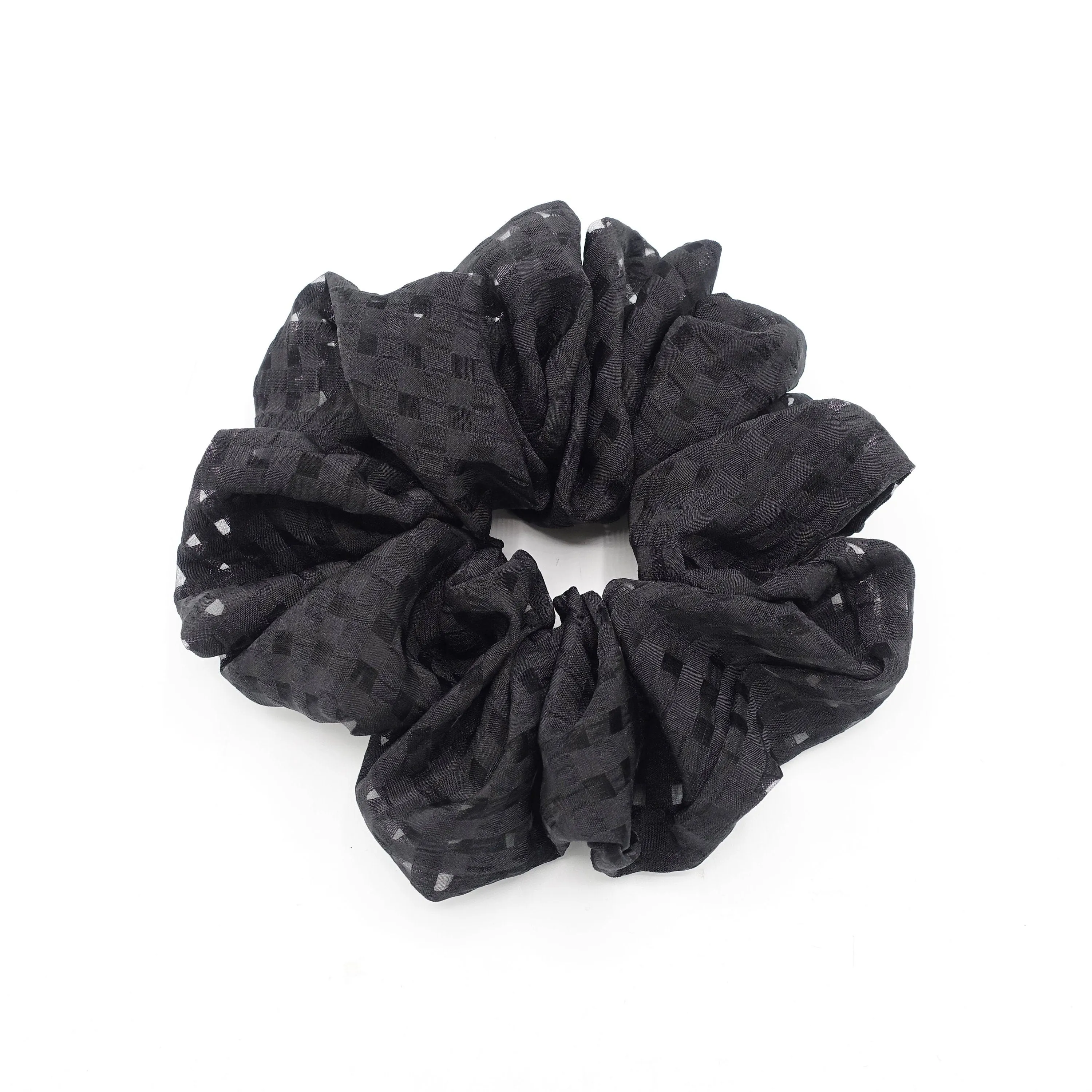 grid mesh oversized scrunchies large hair elastic scrunchie hair accessory for women