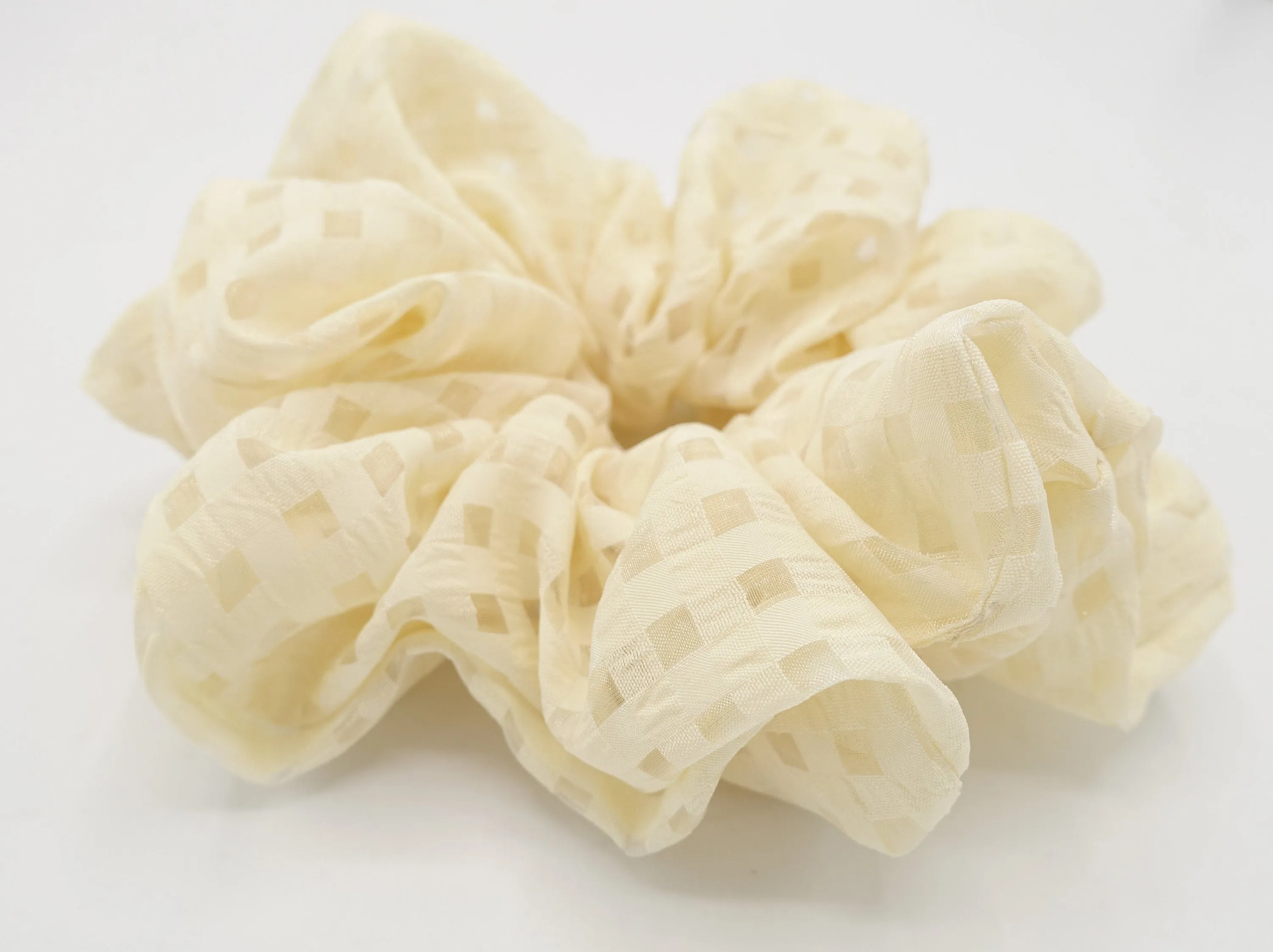 grid mesh oversized scrunchies large hair elastic scrunchie hair accessory for women