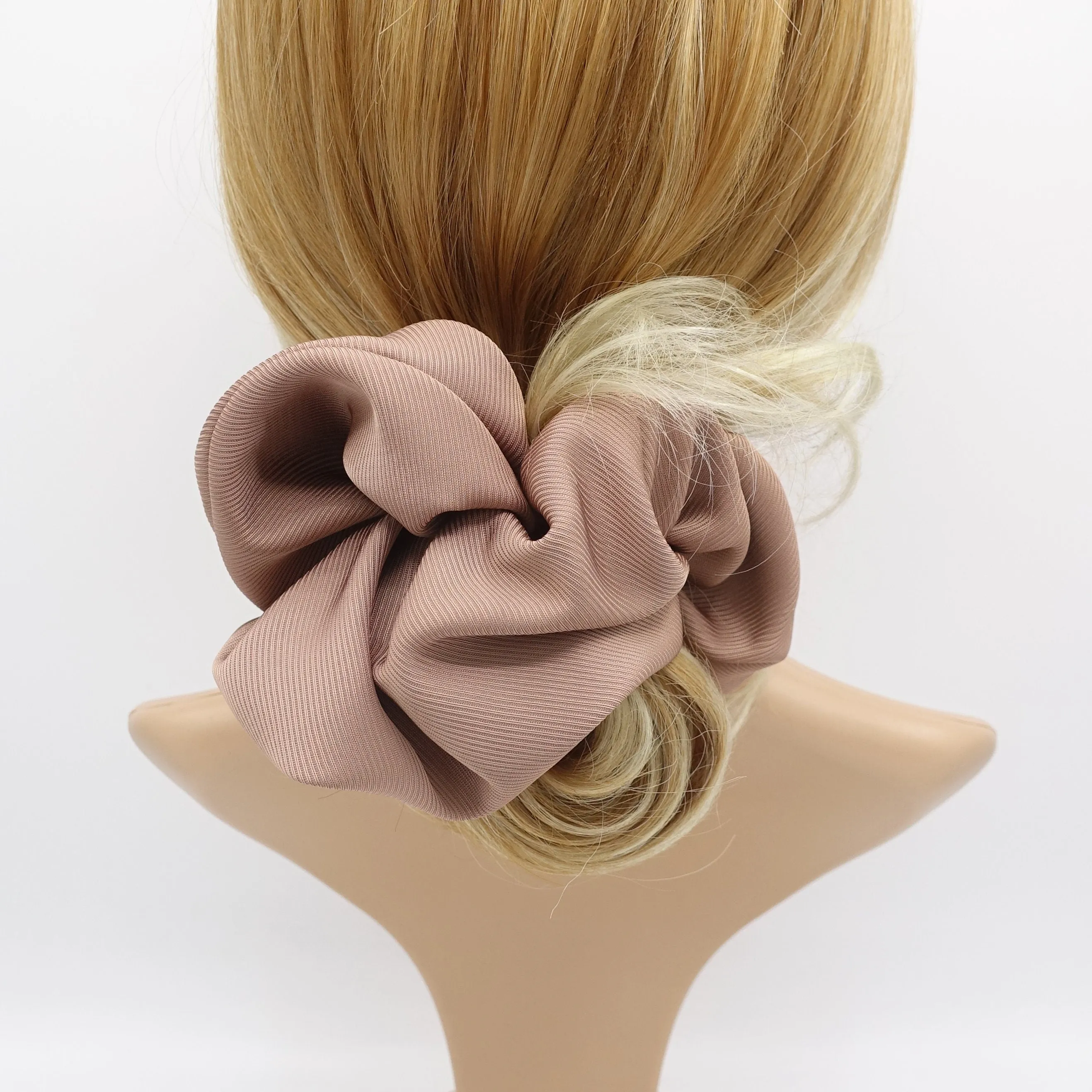 grosgrain oversized scrunchies beige hair tie scrunchy for women