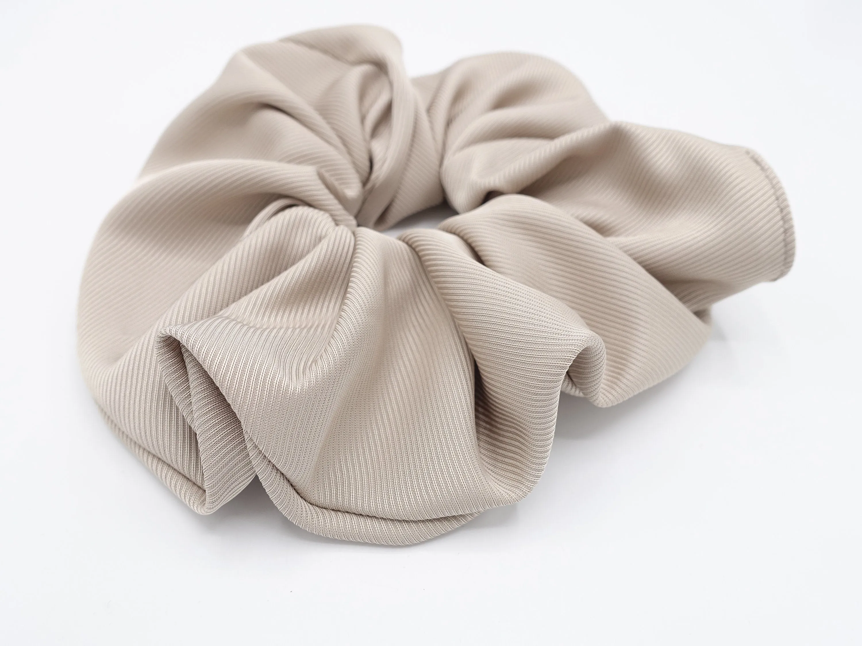 grosgrain oversized scrunchies beige hair tie scrunchy for women
