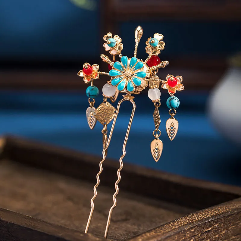 Hair Accessories Set: Aquamarine Fields