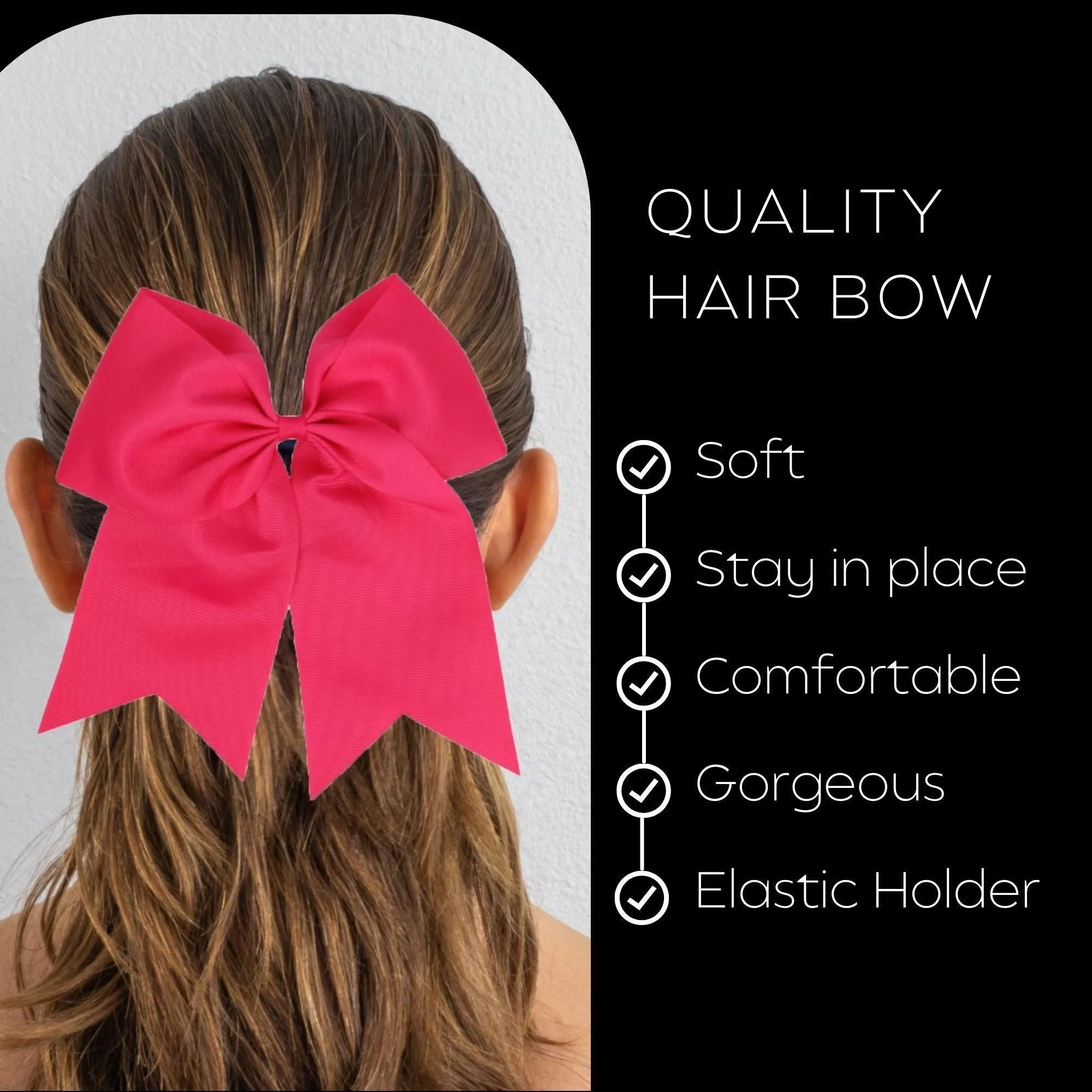 Hot Pink Clip Hair Bow