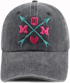 Kahhrepa Mom Hat for Women Mama, Funny Adjustable Cotton Embroidered Mom Gifts Baseball Cap