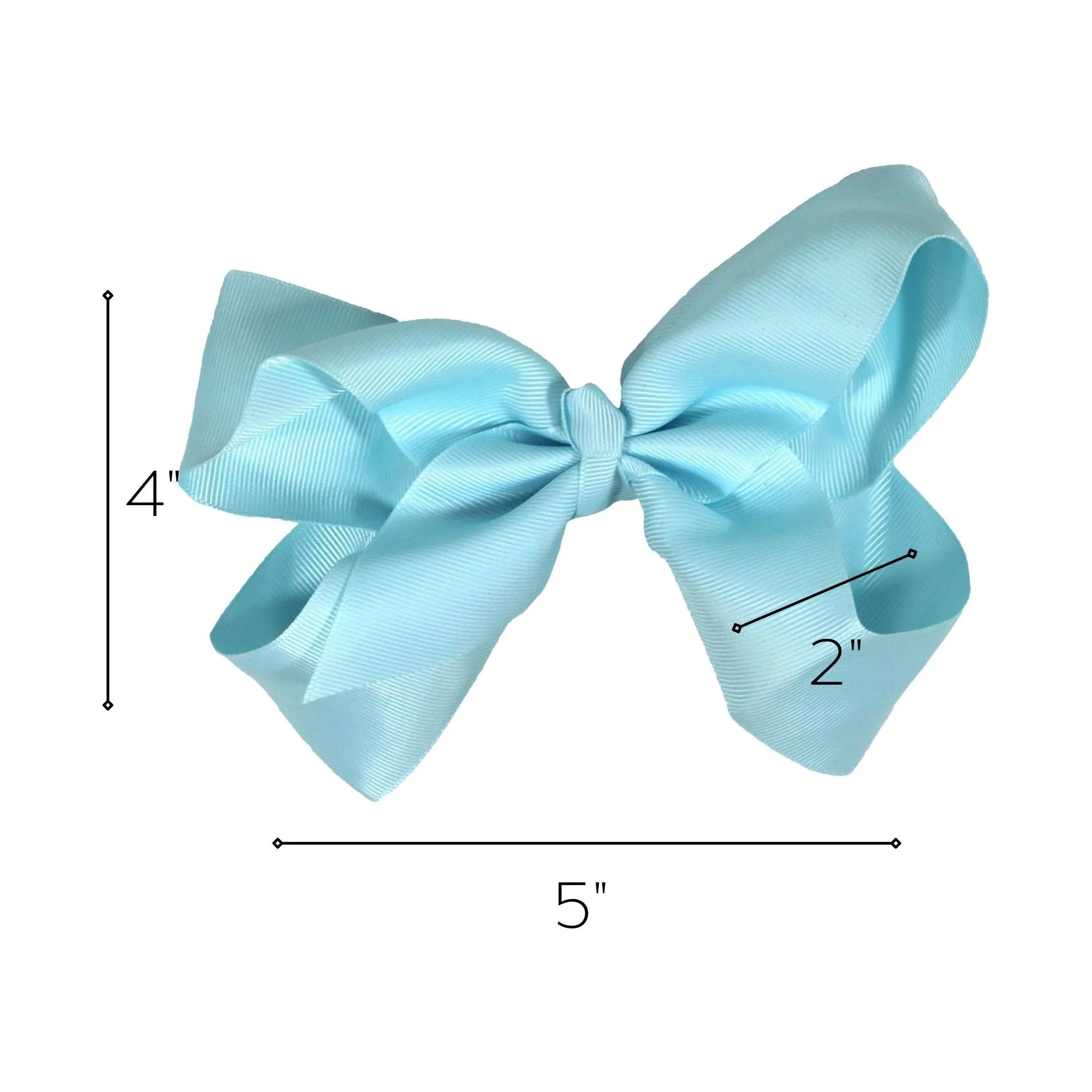 Light Blue Classic Hair Bows - 10 Pack