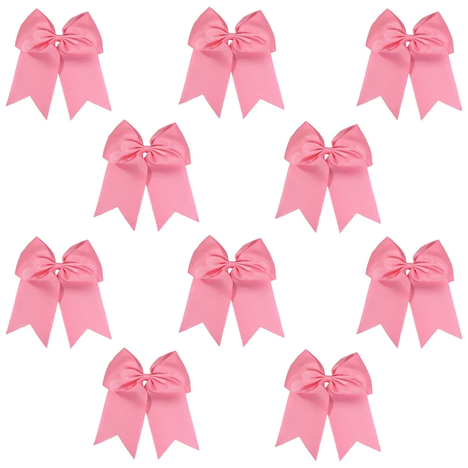 Light Pink Clip Hair Bows - 10 Pack