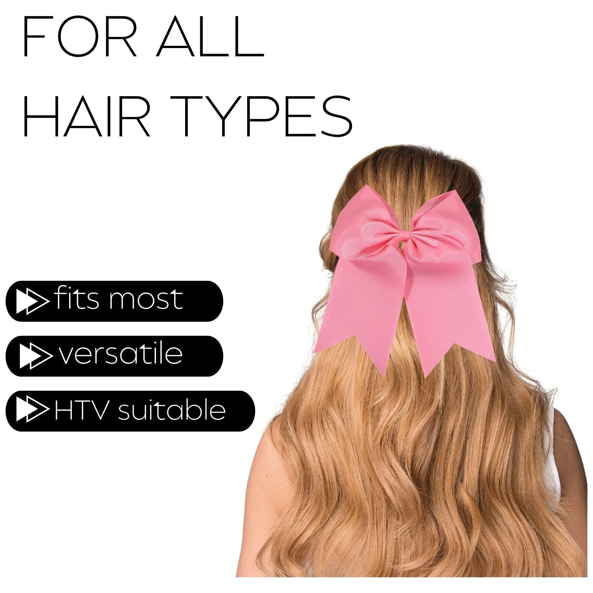 Light Pink Clip Hair Bows - 10 Pack